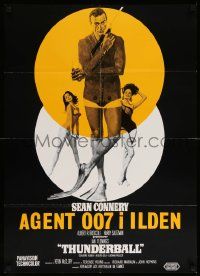 7b312 THUNDERBALL Danish R60s art of Sean Connery as secret agent James Bond 007!