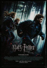 7b417 HARRY POTTER & THE DEATHLY HALLOWS PART 1 advance DS English 1sh '10 cast on the run!