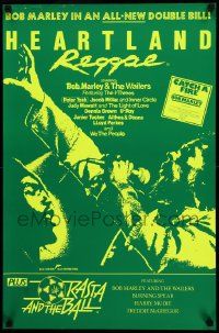 7b410 HEARTLAND REGGAE/RASTA & THE BALL English double crown '80 artwork of Bob Marley!