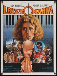 7b129 LISZTOMANIA French 24x32 '75 Ken Russell directed, Roger Daltrey, wild phallic imagery in art!