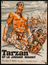 7b140 TARZAN & THE GREAT RIVER French 23x32 '68 Mike Henry in the title role w/sexy Diana Millay!