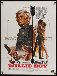 7b141 TELL THEM WILLIE BOY IS HERE French 24x32 '70 cool art of Robert Redford, Katharine Ross!