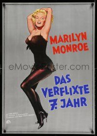 7b205 SEVEN YEAR ITCH German R70s Billy Wilder, great sexy full-length art of Marilyn Monroe!