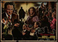 7b159 DR. JEKYLL & MR. HYDE Italian 19x27 pbusta R58 Spencer Tracy, different cast montage!