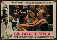 7b162 LA DOLCE VITA Italian 19x27 pbusta '61 Federico Fellini, sexiest Yvonne Furneaux!