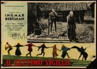 7b165 SEVENTH SEAL Italian 19x27 pbusta '59 Ingmar Bergman's Det Sjunde Inseglet, Bibi Andersson