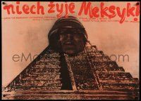 7b955 QUE VIVA MEXICO Polish 27x37 1979 Sergei Eisenstein's reconstructed classic, Czerniawski art!
