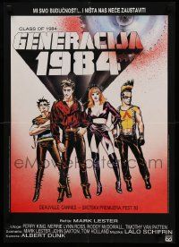 7b326 CLASS OF 1984 Yugoslavian 19x27 '82 bad punk teens, we are the future & nothing can stop us!