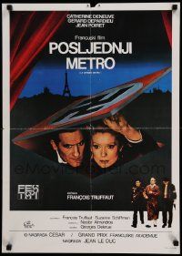 7b355 LAST METRO Yugoslavian 20x28 '80 Catherine Deneuve, Gerard Depardieu, Francois Truffaut