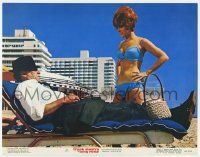7c931 TONY ROME color 11x14 still '67 sexy Jill St. John in bikini by Frank Sinatra on the beach!