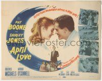 7c018 APRIL LOVE TC '57 great romantic close up of Pat Boone & pretty Shirley Jones!