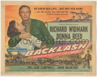 7c029 BACKLASH TC '56 Richard Widmark knew Donna Reed's lips but not her name!
