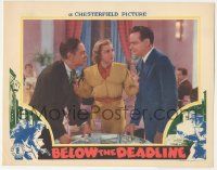 7c292 BELOW THE DEADLINE LC '36 Cecilia Parker between Russell Hopton & angry man at table!