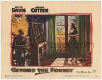 7c296 BEYOND THE FOREST LC #3 '49 Bette Davis stares at David Brian coming up stairs by gun rack!