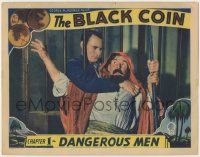 7c304 BLACK COIN chapter 1 LC '36 Ralph Graves attacks Dangerous Man through jail bars, full-color!