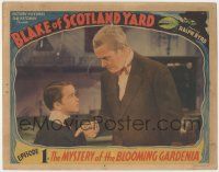 7c308 BLAKE OF SCOTLAND YARD chapter 1 LC '37 Mystery of the Blooming Gardenia, full-color!