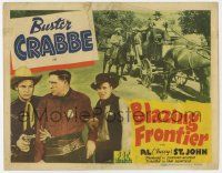 7c046 BLAZING FRONTIER TC '43 great image of Buster Crabbe catching bad guys, Al 'Fuzzy' St. John!