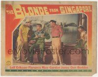 7c313 BLONDE FROM SINGAPORE LC '41 deep sea diver Leif Erikson talks to guys on deck of ship!