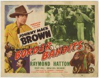 7c049 BORDER BANDITS TC '46 cowboy Johnny Mack Brown, Raymond Hatton & pretty Rosa del Rosario!