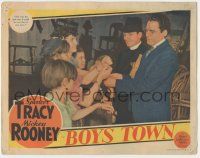 7c328 BOYS TOWN LC '38 Spencer Tracy as Father Flannagan handcuffs boys to make sure they stay!