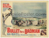 7c337 BULLET FOR A BADMAN LC #7 '64 great image of Native American Indians charging on horses!