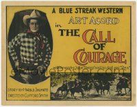 7c058 CALL OF COURAGE TC '25 great images of cowboy Art Acord and stage coach robbery, lost film!
