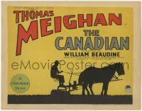 7c059 CANADIAN TC '26 silhouette art of farmer Thomas Meighan plowing field, W. Somerset Maugham!