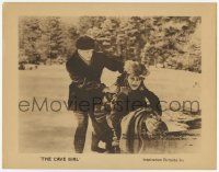 7c361 CAVE GIRL LC '21 Charles Meredith stops Boris Karloff from kidnapping girl, rare, lost film!