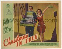 7c371 CHRISTMAS IN JULY LC '40 Dick Powell carries Ellen Drew's shopping items, Preston Sturges!