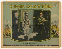 7c373 CIVILIZATION LC R31 Thomas Ince anti-war classic, army officer pointing angrily at men!