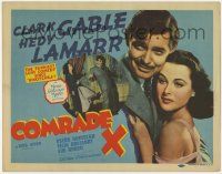 7c067 COMRADE X TC '40 Clark Gable & sexy Hedy Lamarr in the funniest love comedy since Ninotchka!