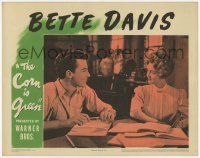 7c388 CORN IS GREEN LC '45 Bette Davis stares at young smiling John Dall doing homework!