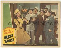 7c394 CRAZY HOUSE LC '43 Cass Daley fights off Ole Olsen & Chic Johnson with other men!