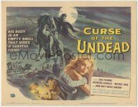 7c081 CURSE OF THE UNDEAD TC '59 Universal western horror, great graveyard art by Reynold Brown!