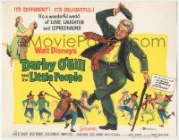 7c087 DARBY O'GILL & THE LITTLE PEOPLE TC '59 Disney, Albert Sharpe, it's leprechaun magic!