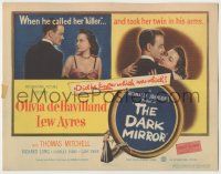 7c092 DARK MIRROR TC '46 Lew Ayres loves one twin Olivia De Havilland and hates the other!