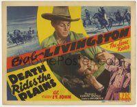 7c099 DEATH RIDES THE PLAINS TC '43 Robert Livingston as The Lone Rider, Fuzzy St. John!