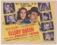 7c114 ELLERY QUEEN & THE PERFECT CRIME TC '41 Ralph Bellamy & Margaret Lindsay as Nikki Porter!