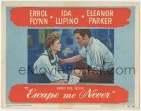 7c446 ESCAPE ME NEVER LC #4 '48 close up of pretty Ida Lupino & young Gig Young w/ lots of hair!