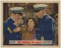 7c447 ETERNAL WOMAN LC '29 great close up of angry Olive Borden being grabbed by Ralph Graves!