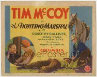 7c118 FIGHTING MARSHAL TC '31 Tim McCoy kneeling by unconscious man by his horse, Dorothy Gulliver