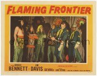 7c465 FLAMING FRONTIER LC #7 '58 Bruce Bennett cuts himself for blood brother ceremony!