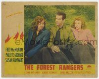 7c472 FOREST RANGERS LC '42 c/u of Fred MacMurray between Paulette Goddard & Susan Hayward