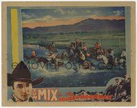 7c478 FOURTH HORSEMAN LC '32 art & c/u of Tom Mix in border, cowboys on horses fording a river!