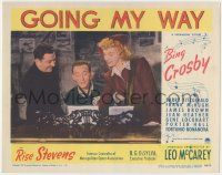 7c499 GOING MY WAY LC #5 '44 Rise Stevens, priest Bing Crosby & Frank McHugh by piano, Leo McCarey