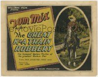 7c136 GREAT K & A TRAIN ROBBERY TC '26 masked Tom Mix poses as an outlaw to bust gang of thieves!