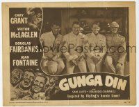 7c518 GUNGA DIN LC #2 R49 great lineup of Cary Grant, Douglas Fairbanks Jr. & Victor McLaglen!