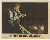 7c532 HAUNTED STRANGLER LC #3 '58 Boris Karloff opens grave of Haymarket Strangler to find clue!