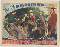 7c545 HEROES OF THE HILLS LC '38 Three Mesquiteers, Ray Corrigan & Max Terhune ambushed!