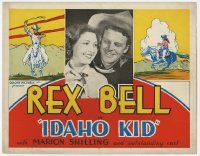 7c148 IDAHO KID TC '36 great c/u of cowboy Rex Bell romancing Marion Shilling + cool artwork!